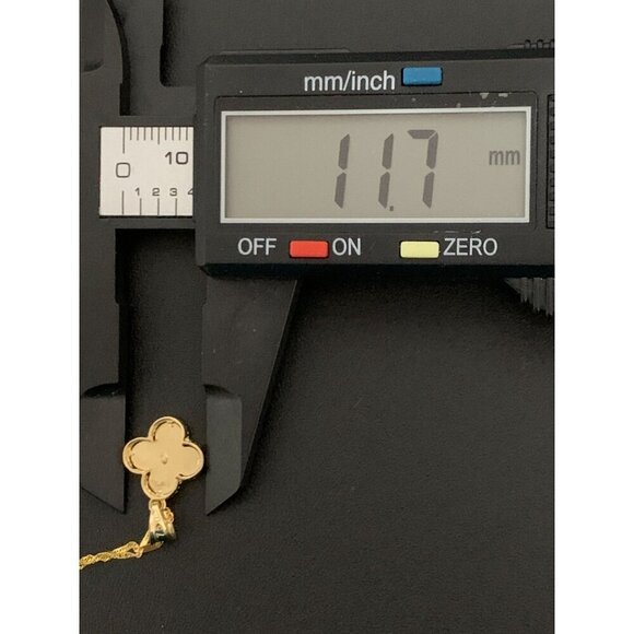 18K Gold Necklace Chain 18 inches Flower 1.83 grams - Picture 4 of 10